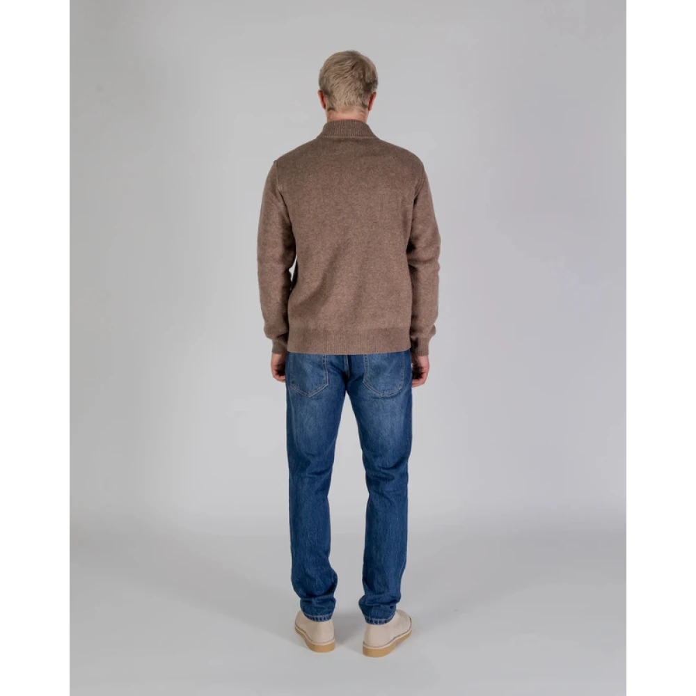 Aquascutum Wollen ritsvest met knopen Brown Heren