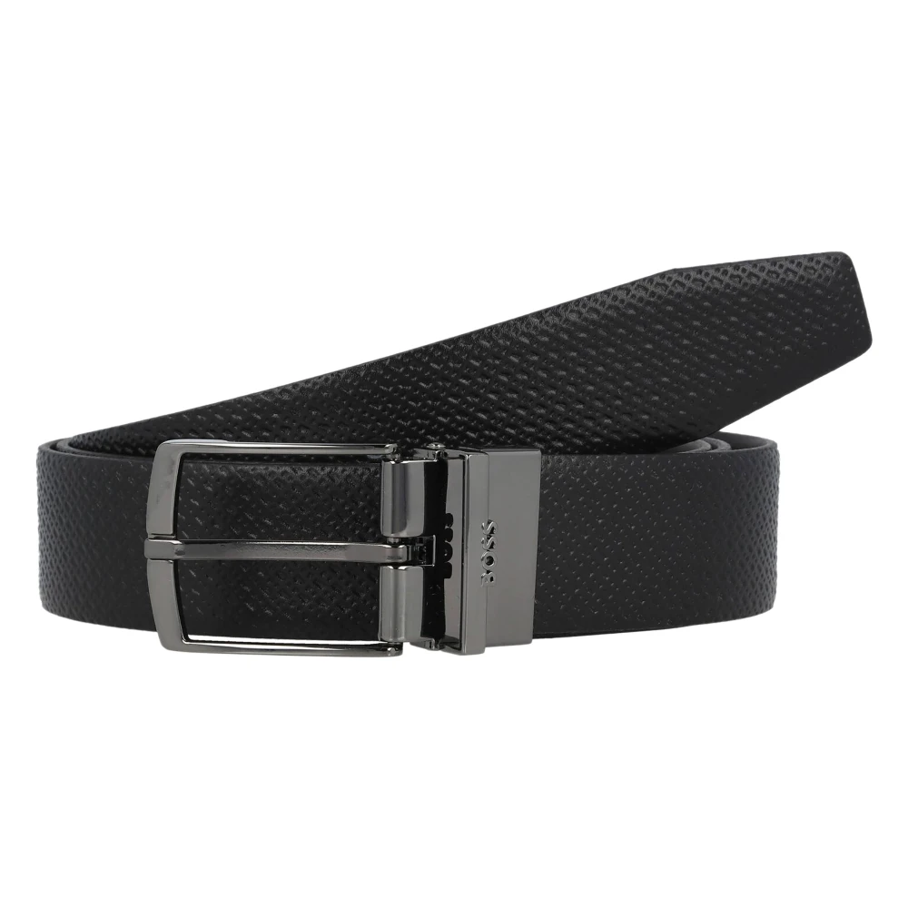 Hugo Men's Black Reversible Brown Belt - Belts - One Size - Accessories