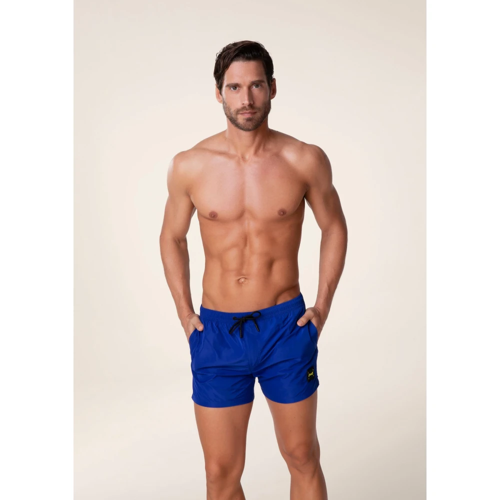 F**k Kort Eenkleurig Blue Heren