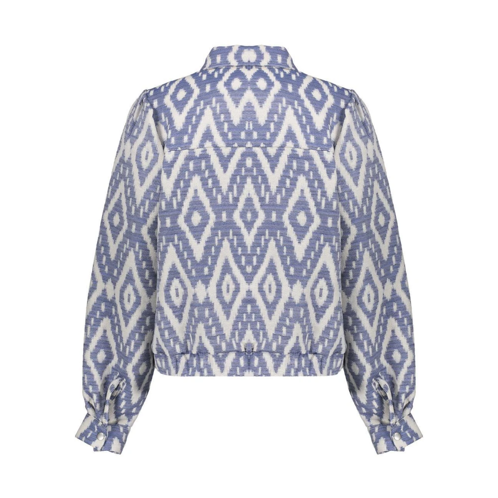 Geisha Bomberjack in Ecru Blauw Blue Dames