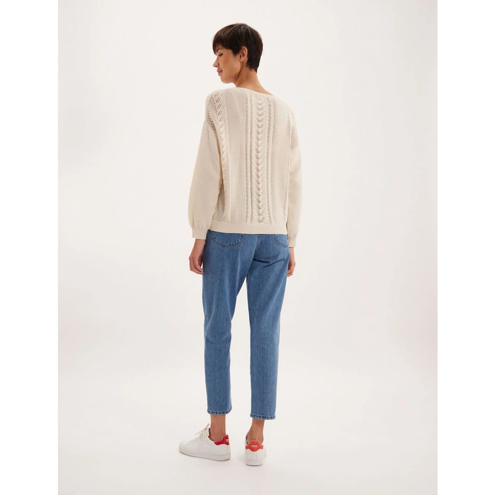 Ines De La Fressange Paris Trendy Ecru Jumper Beige Dames