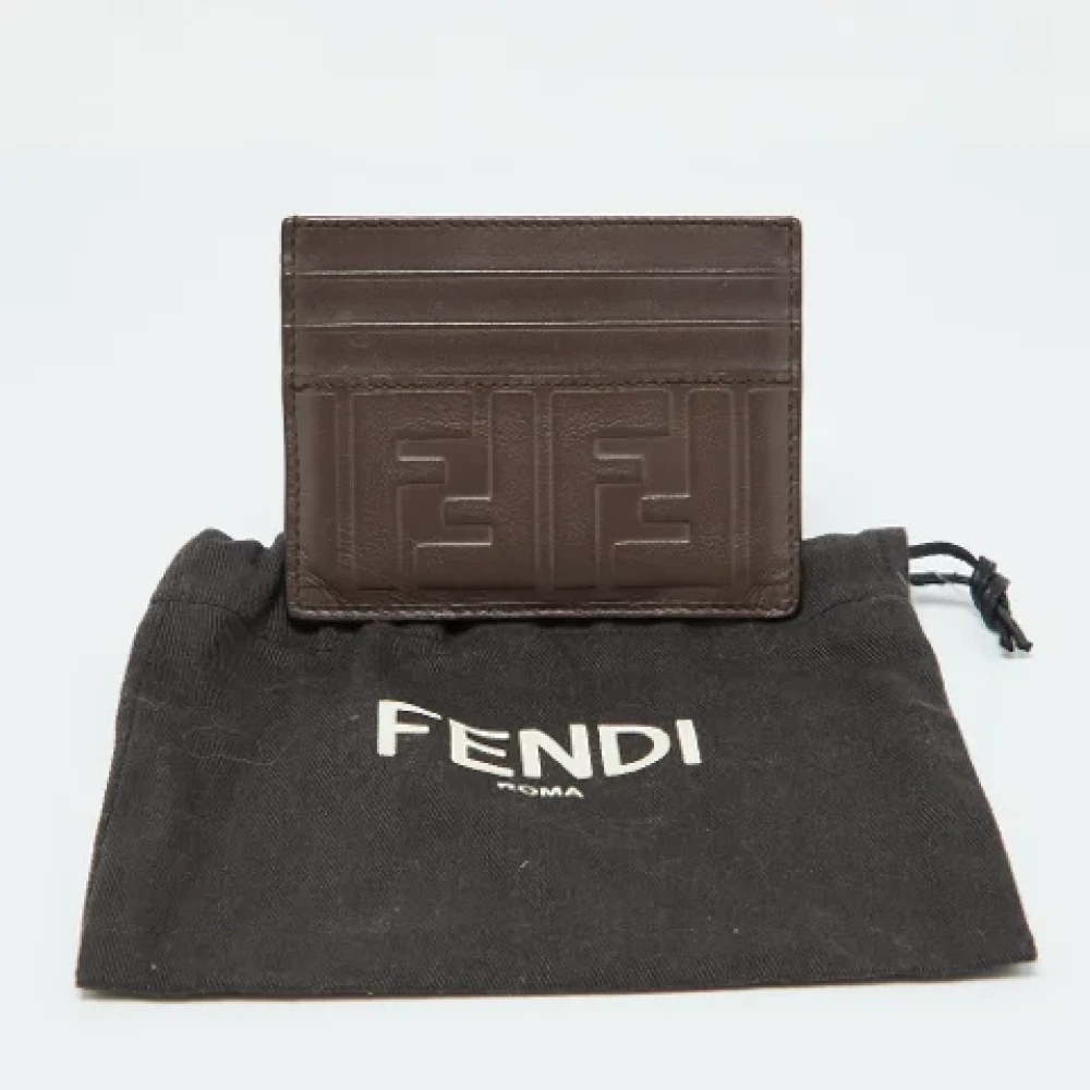Fendi Vintage Pre-owned Leather wallets Brown Heren