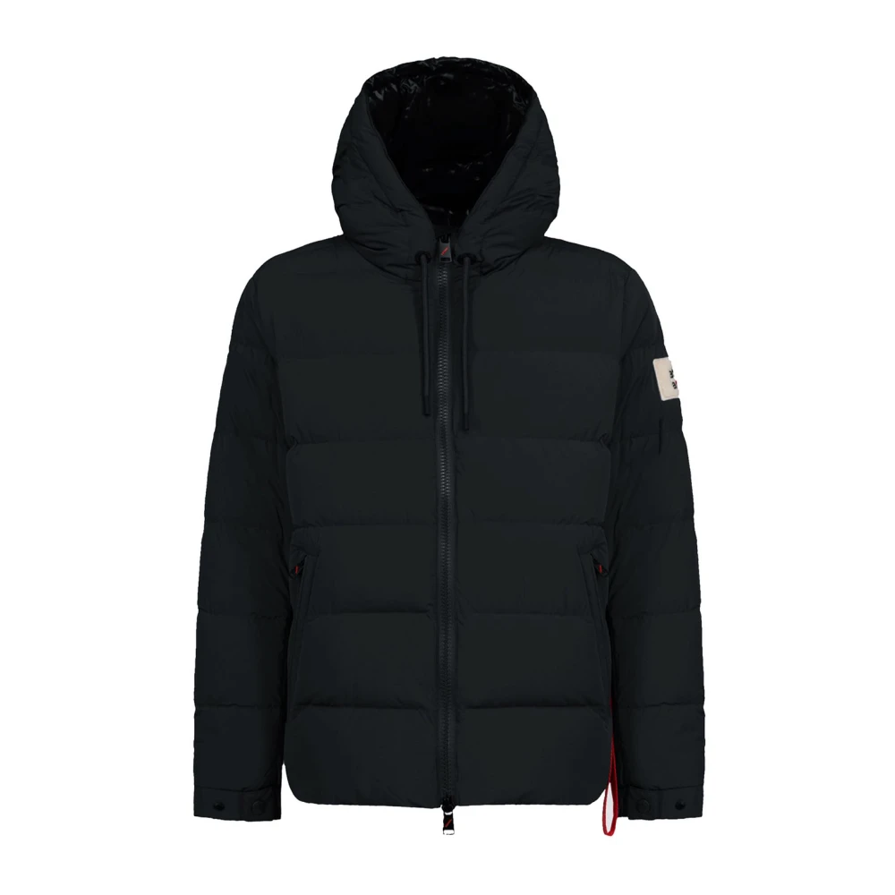 Afterlabel Zwarte Jas met Capuchon en Ritszakken Black Heren