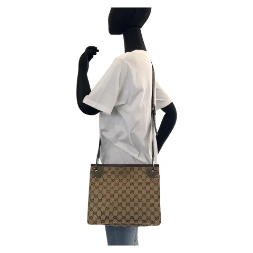 Gucci Vintage Pre-owned Canvas crossbody-bags Brown Dames