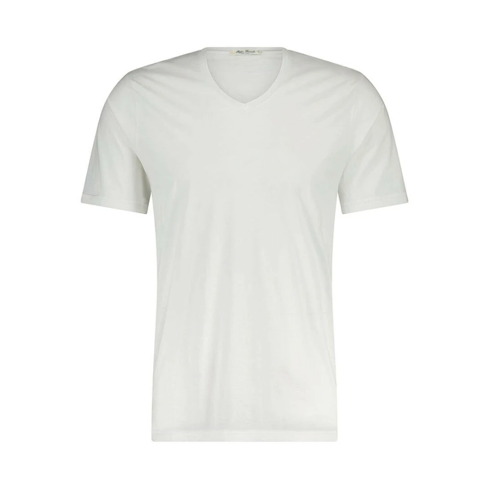 Stefan Brandt Klassisk V-ringad T-shirt White, Herr