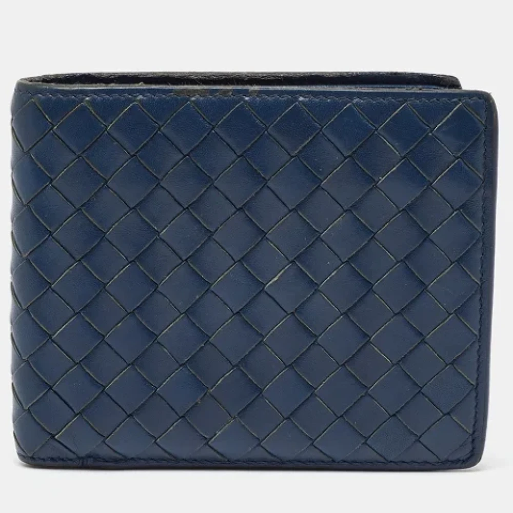 Bottega Veneta Vintage Pre-owned Leather wallets Blue Heren