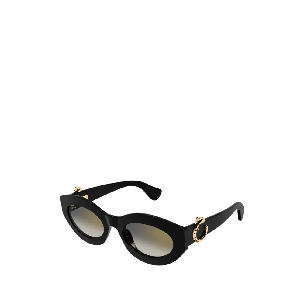 Cartier Women's Black Sunglasses, 53 Mm, Cat Eye Sunglasses