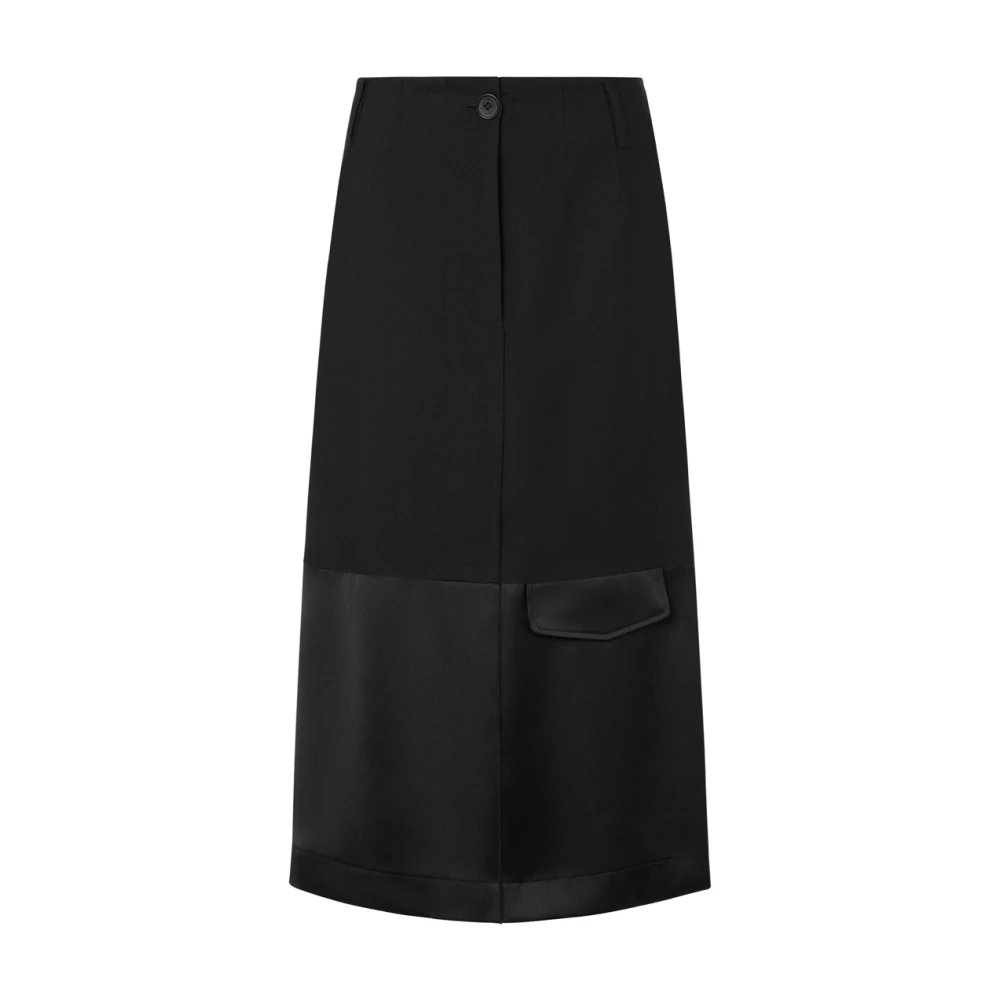 Moschino Zwarte Stijlvolle Rok Black Dames