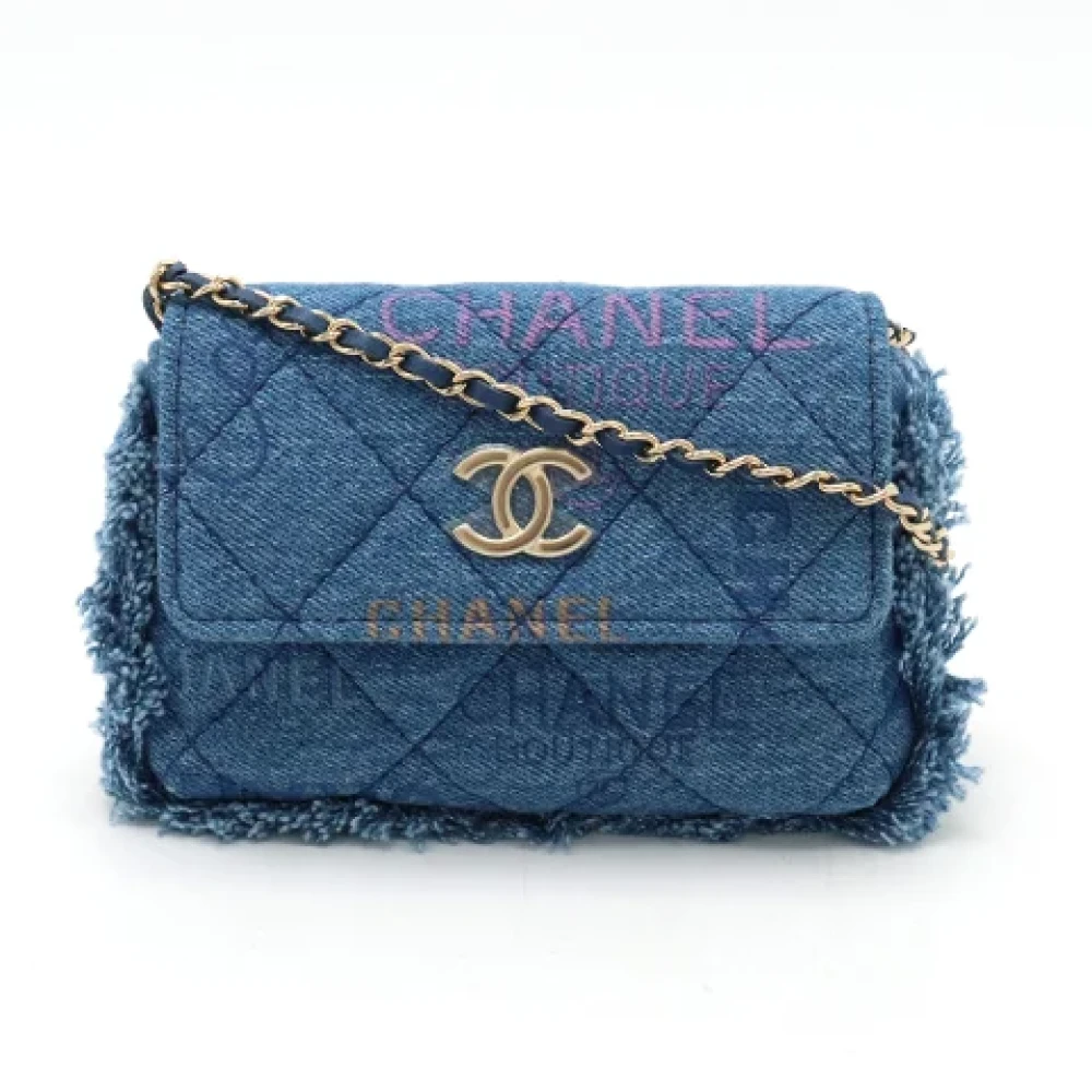 Chanel Vintage Pre-owned Denim crossbody-bags Blue Dames
