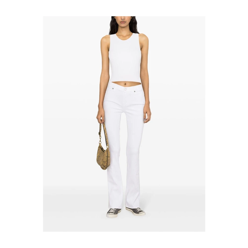 7 For All Mankind Bootcut High Rise Jeans White Dames