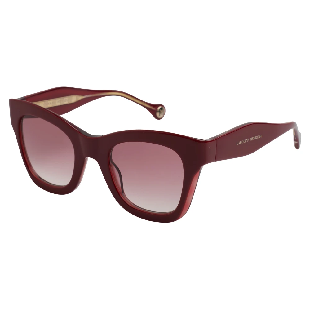 Carolina Herrera Vrouw Rood Accessoires Dames, One Size, Tijdloze Vlinderzonnebril Met Acetaatframe