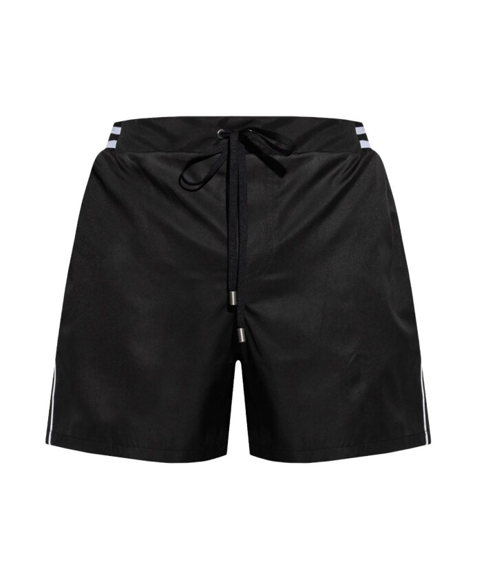 zwarte-zwemshorts-met-gestreepte-tailleband