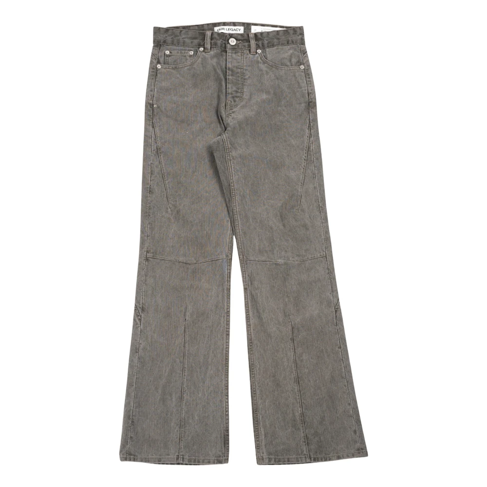 Our Legacy Gebleekte Denim Boot Cut Jeans Green Dames