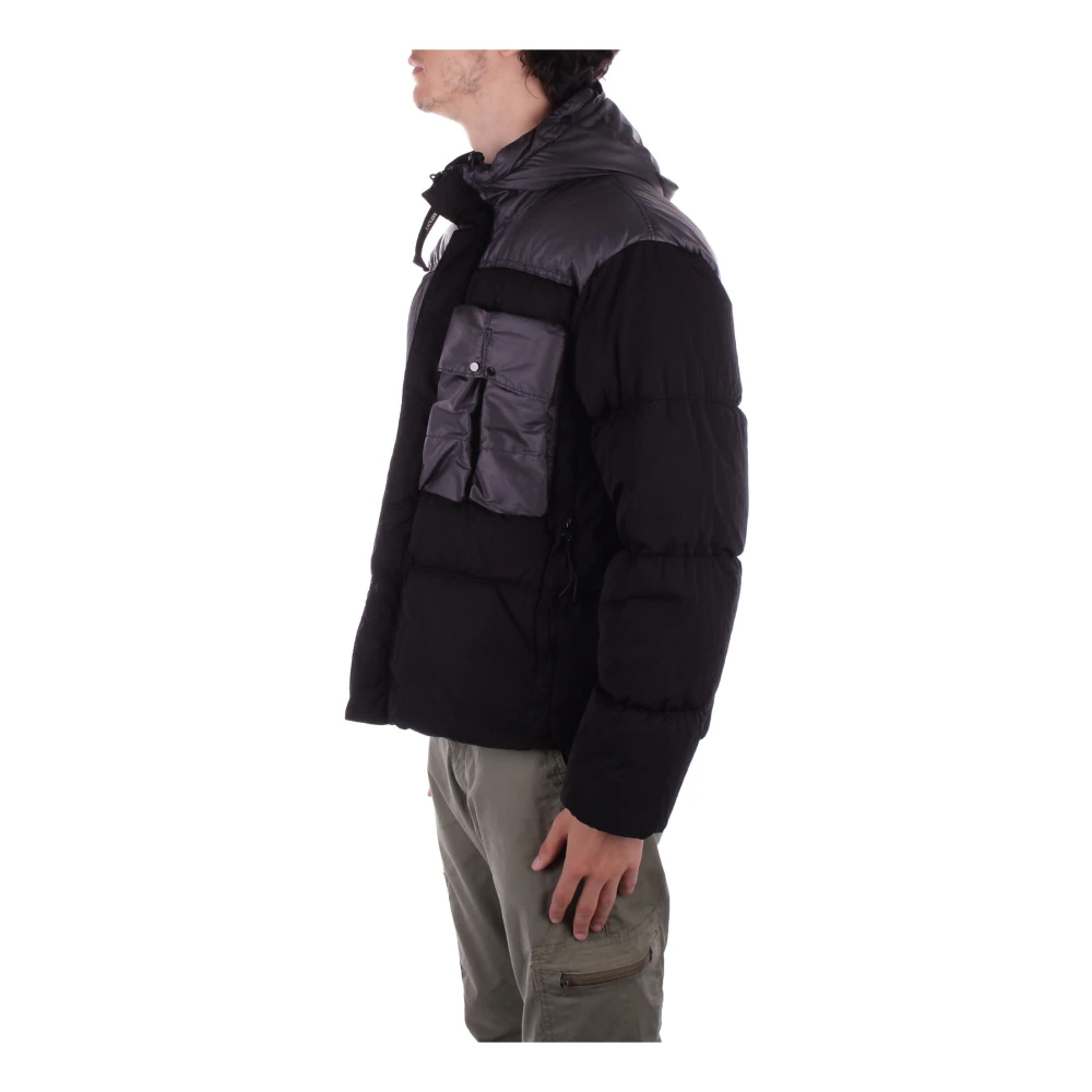 C.P. Company Hooded Logo Ritsjas Zwart Black Heren