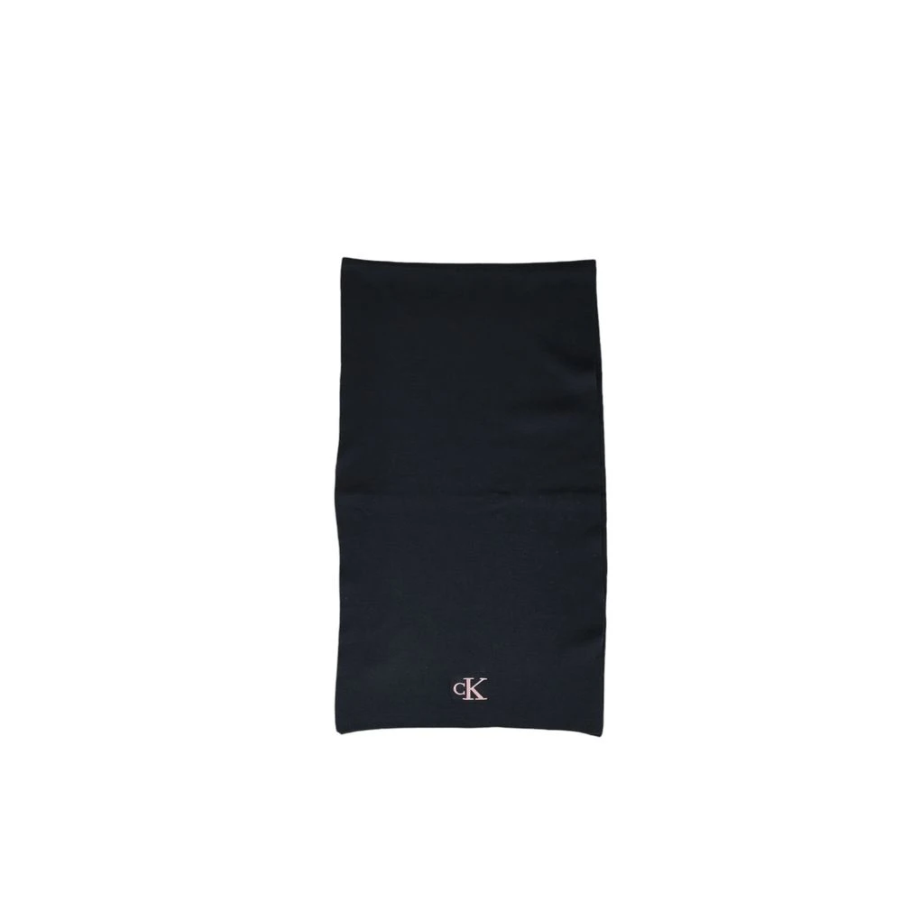 Calvin Klein Women's Black Monogram Embro Scarf