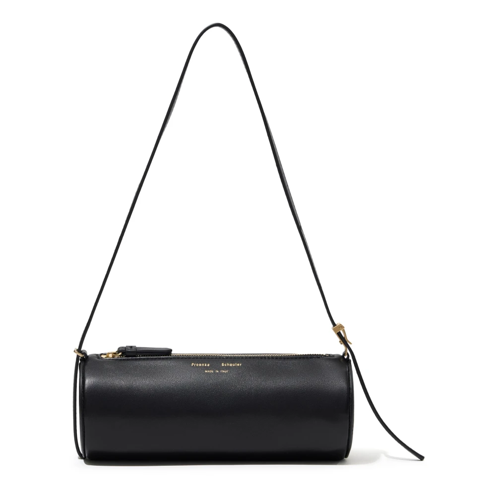 Proenza Schouler Zwarte schoudertas met gladde korrel Black Dames