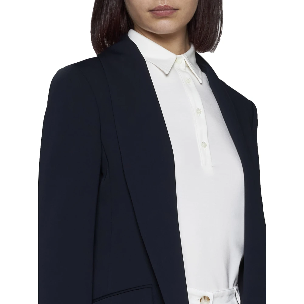 Blanca Vita Stijlvolle Jassen met Sciall Detail Blue Dames
