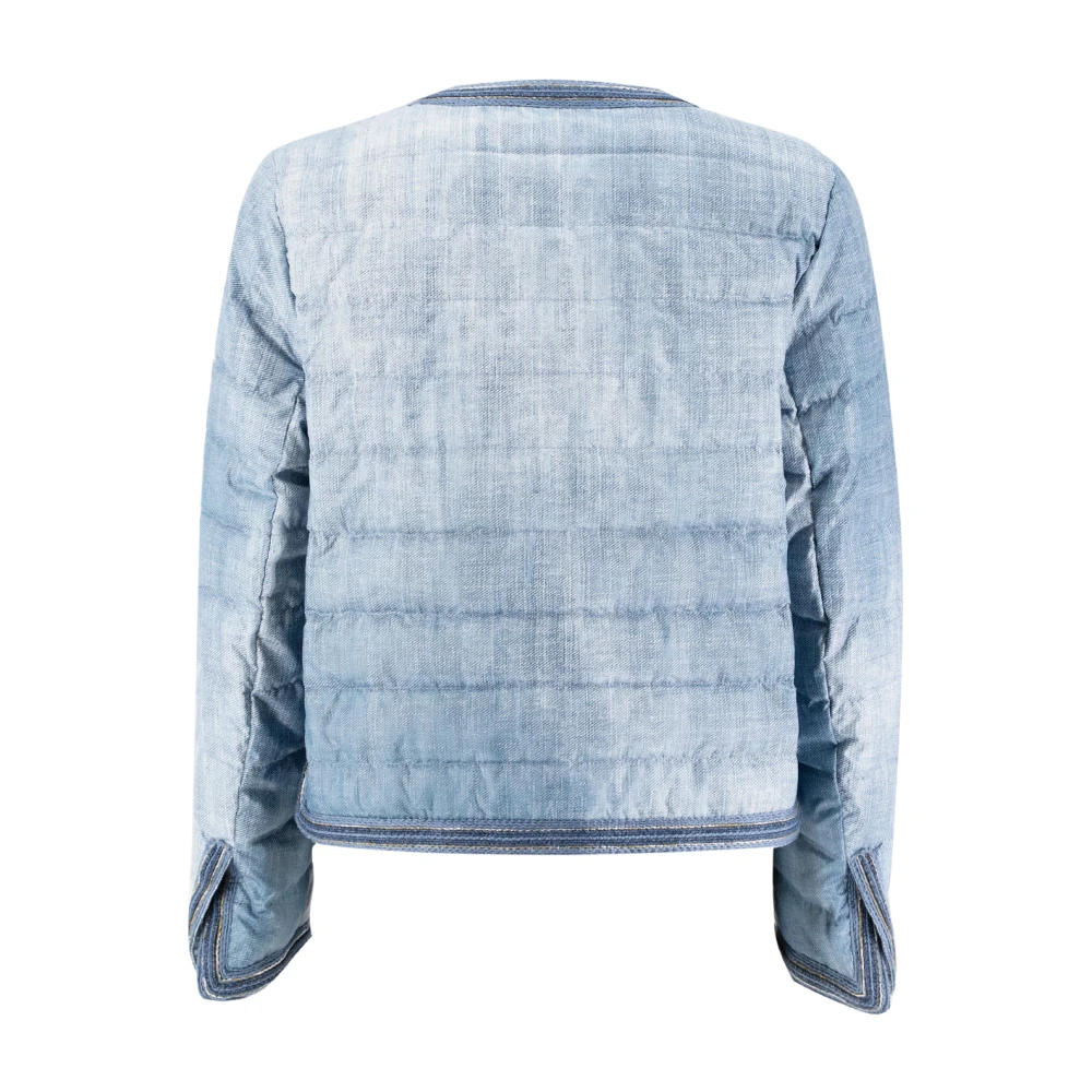 Ermanno Scervino Vintage Wash Luminous Profiel Jas Blue Dames