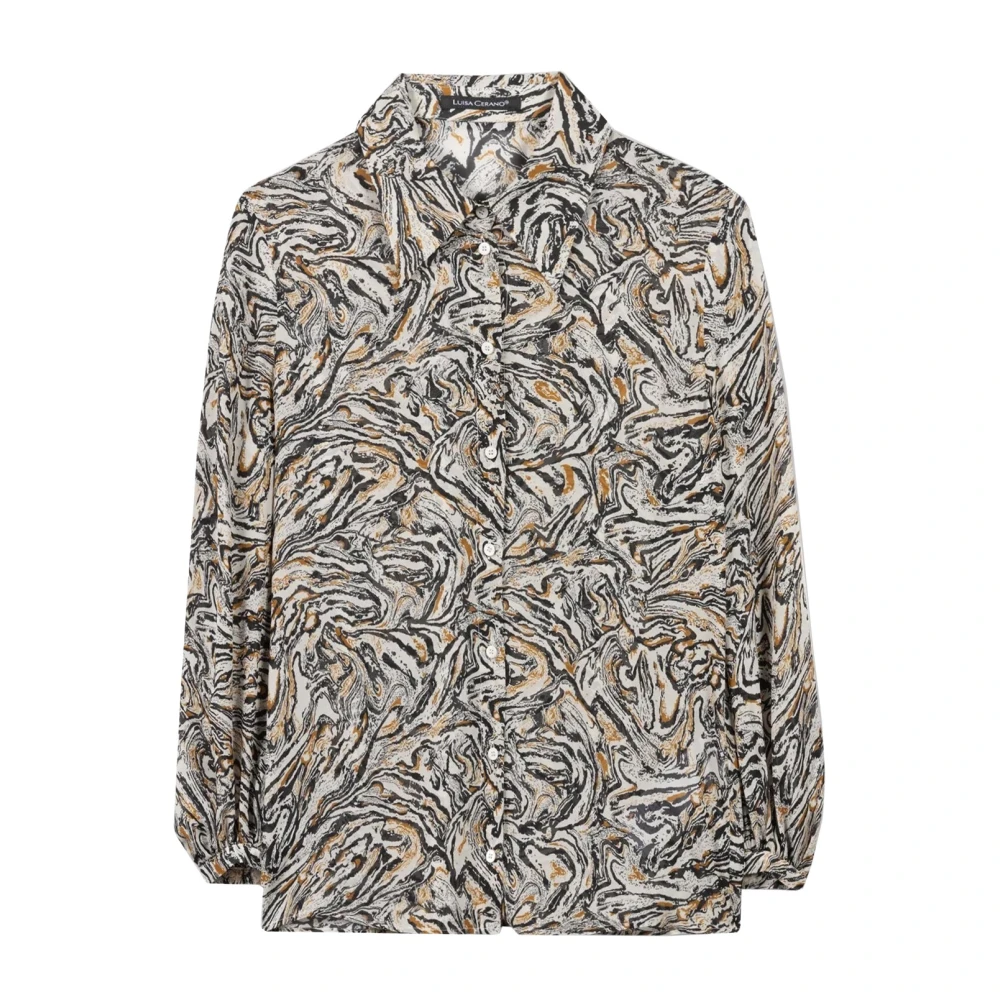 LUISA CERANO Marmerprint Blouse Multicolor Dames