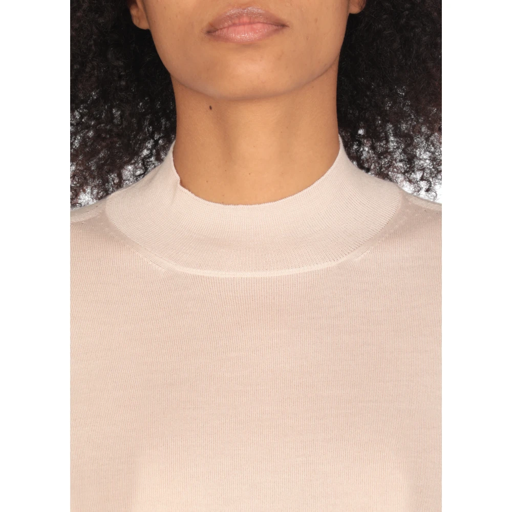 Jil Sander Roze Kasjmier Wol Zijden Trui Pink Dames