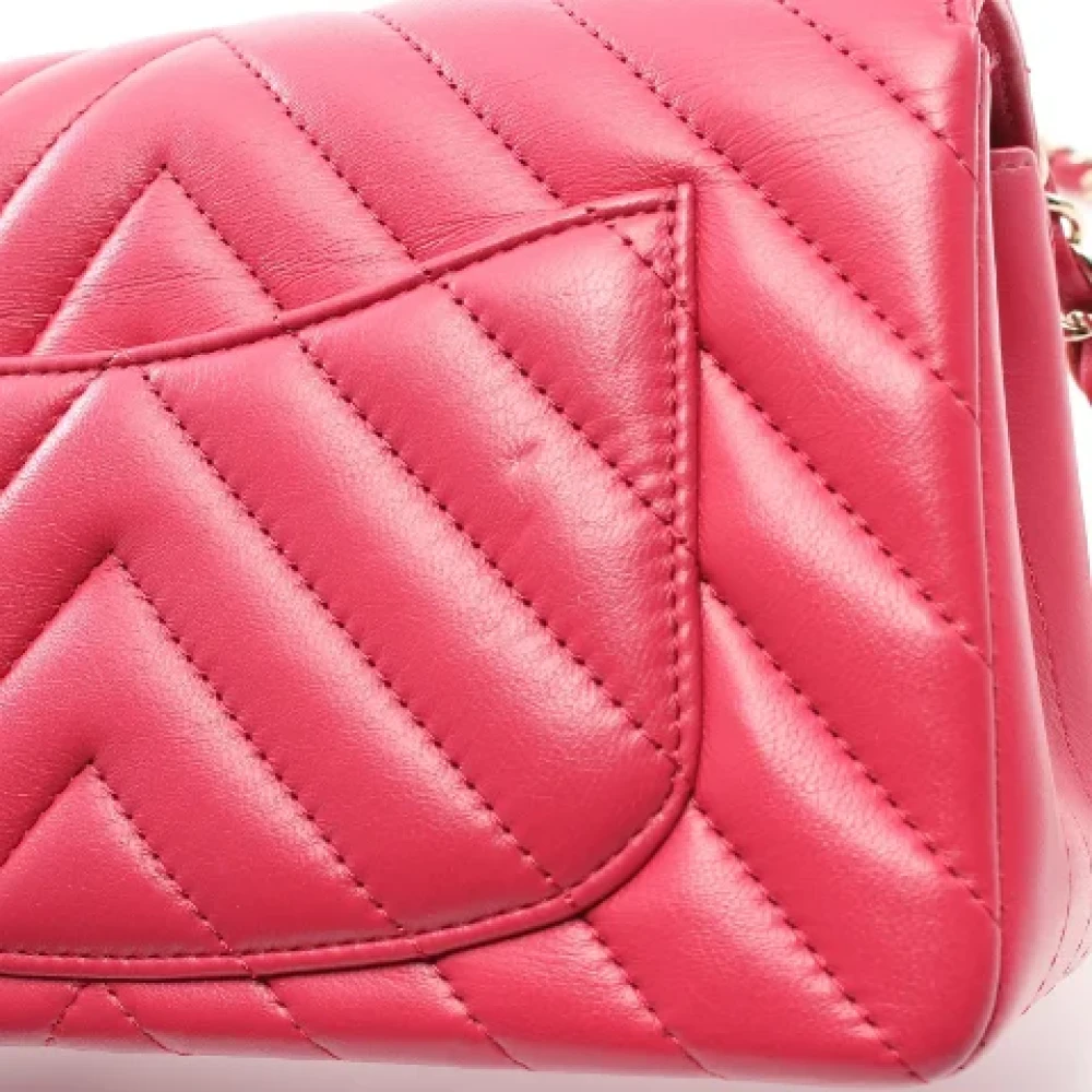 Chanel Vintage Pre-owned Leather crossbody-bags Pink Dames