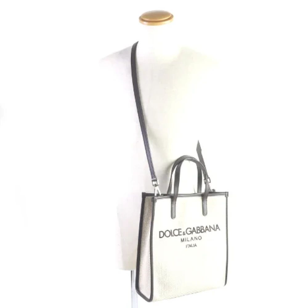 Dolce & Gabbana Pre-owned Canvas handbags Beige Dames