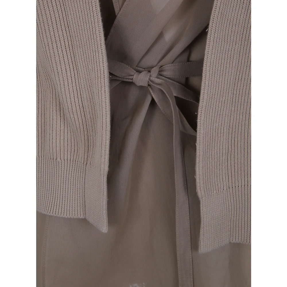 BRUNELLO CUCINELLI Klassieke Gebreide Vest Brown Dames