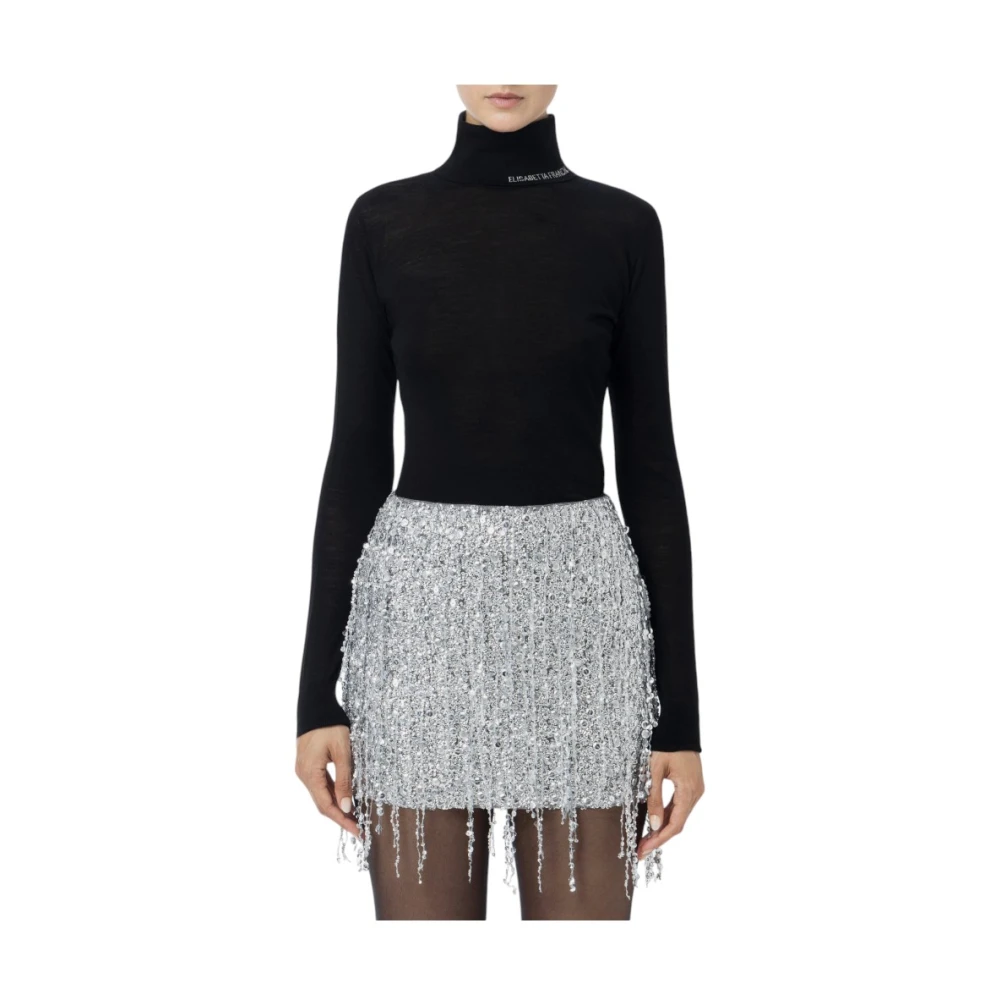 Elisabetta Franchi Stijlvolle Gebreide Top Black Dames