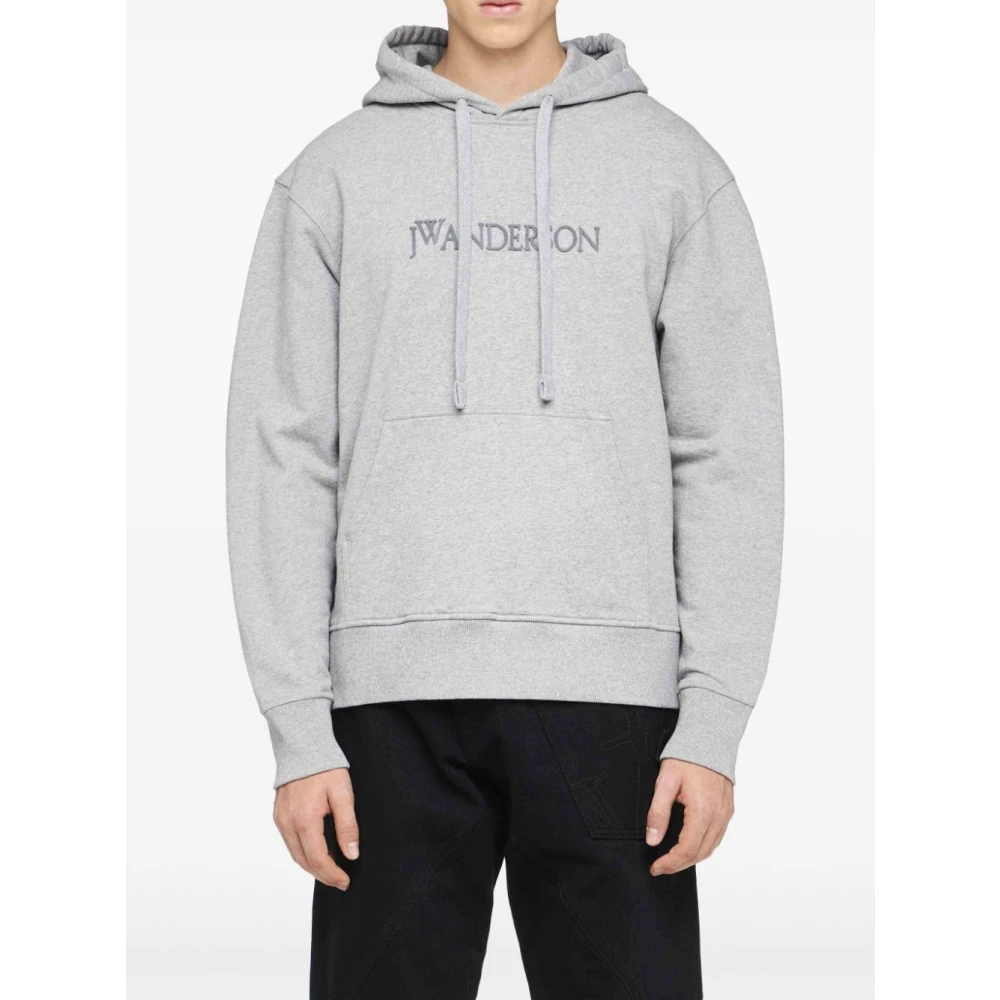 JW Anderson Grijze hoodie voor mannen Gray Heren