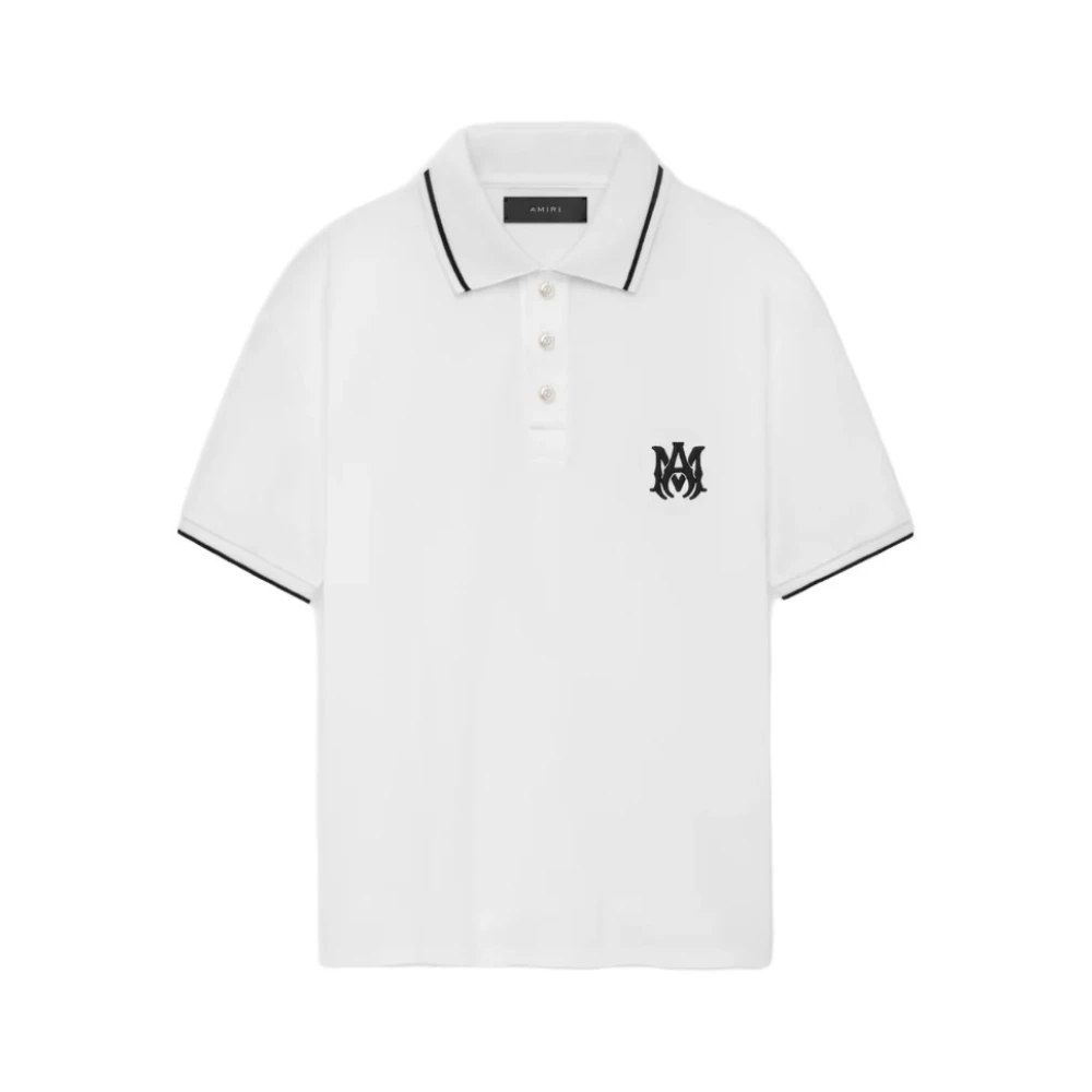 Amiri Core Logo Polo Wit T-shirts Polos White Heren