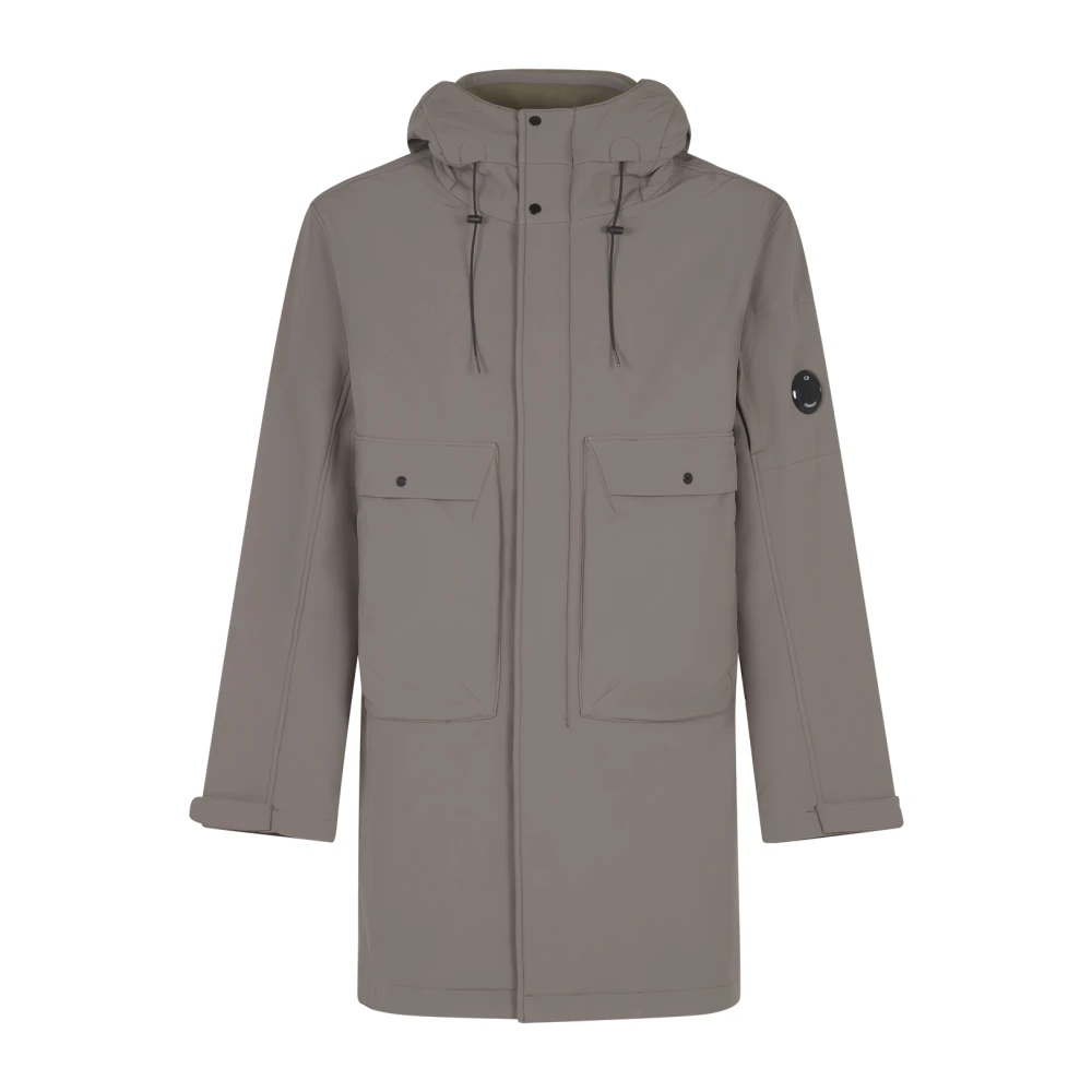 C.P. Company Lange jas in CP Shell Brown Heren