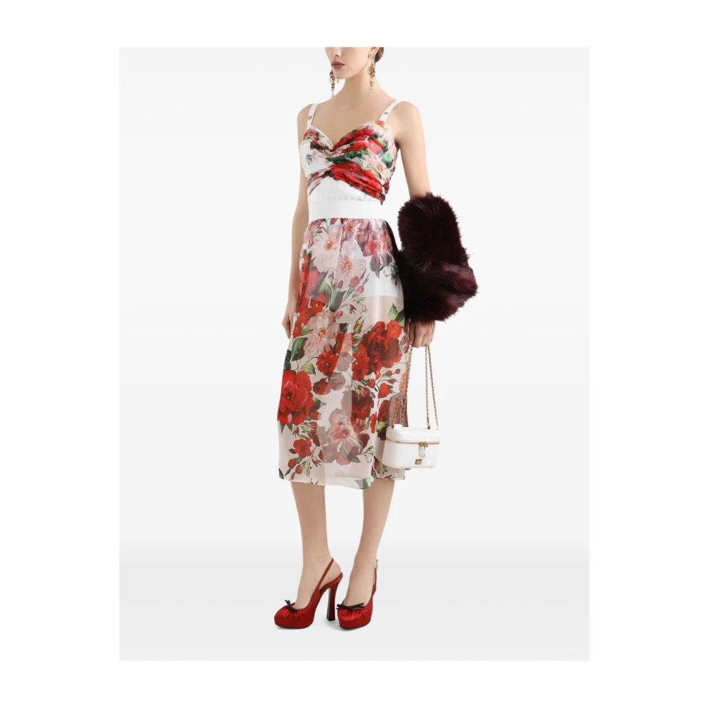 Dolce & Gabbana Witte Sweetheart Neck Top Multicolor Dames