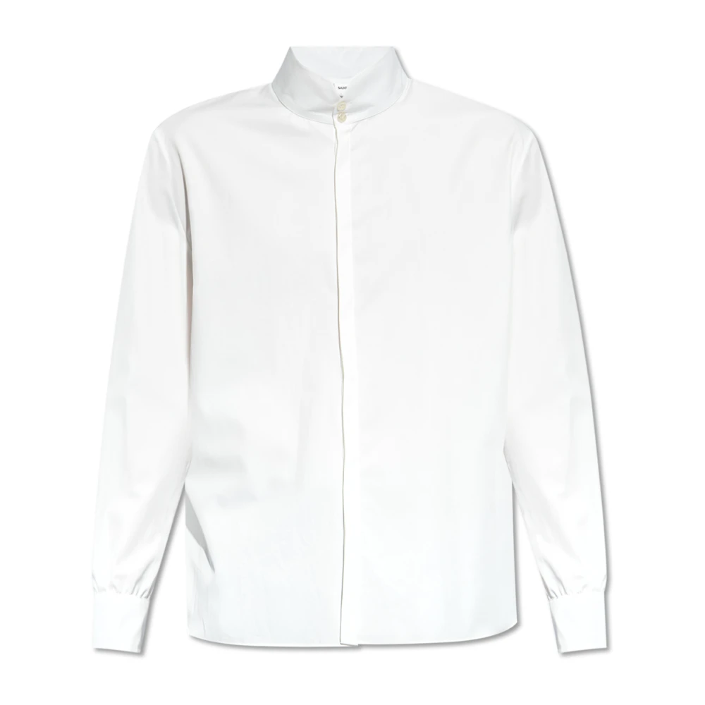 Saint Laurent Overhemd met opstaande kraag White Heren