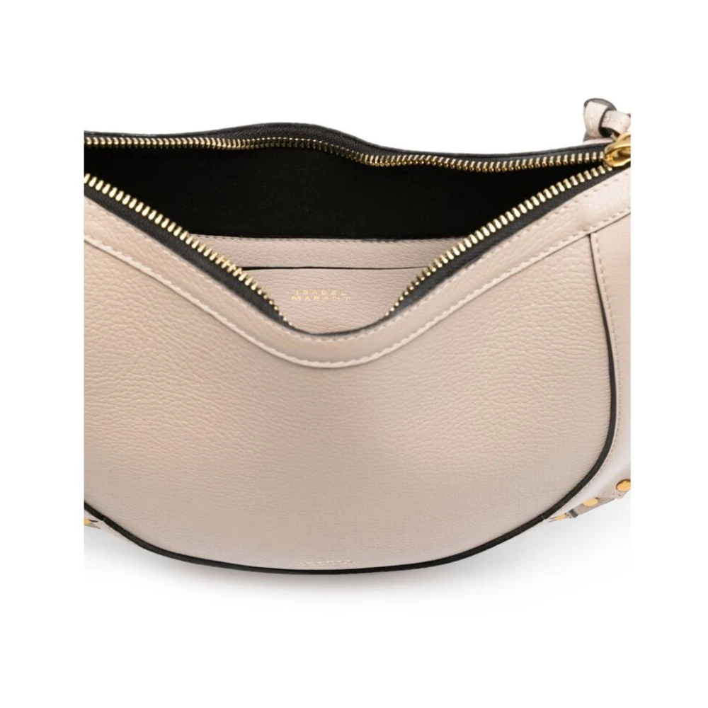 Isabel marant Beige Leren Panel Handtas met Goudkleurige Studs Beige Dames