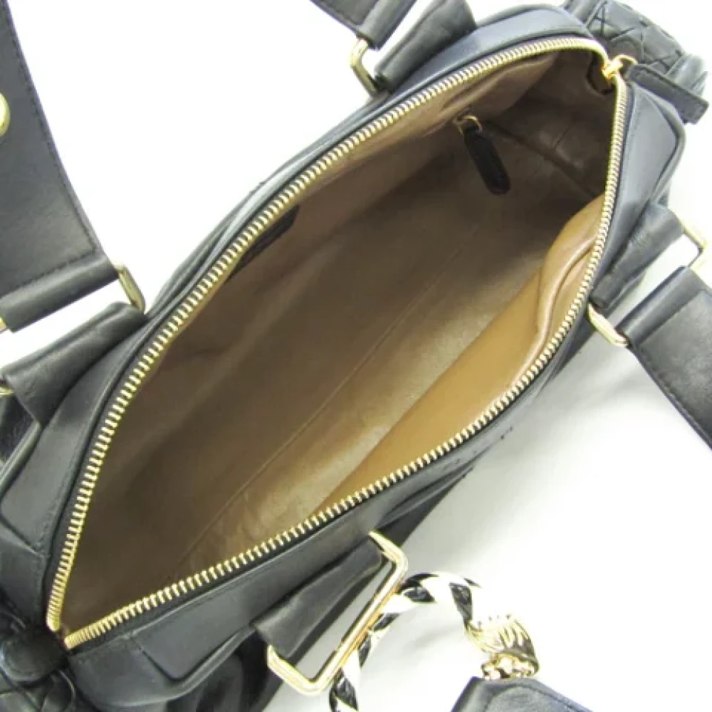 Bvlgari Vintage Pre-owned Leather handbags Black Dames