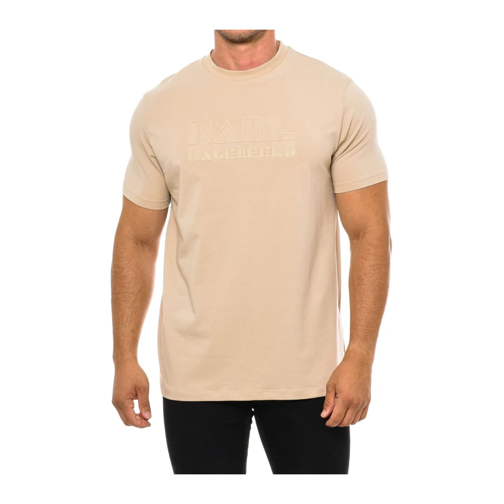 Karl Lagerfeld Klassieke stijl T-shirt met korte mouwen Beige Heren