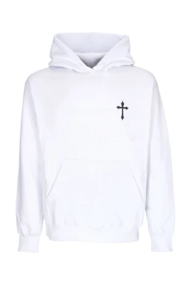 Vit Ormtryck Hoodie Herr