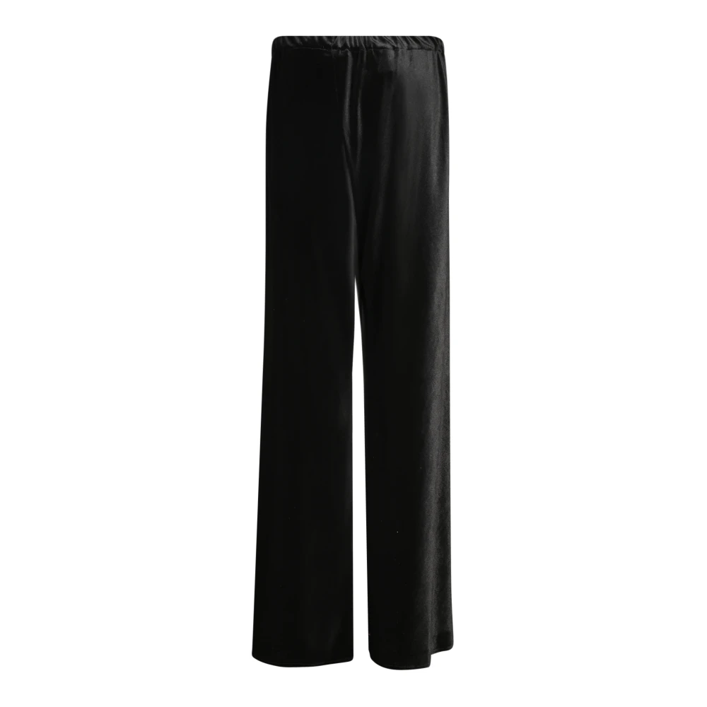Blanca Vita Zwarte Fluwelen Wijde Pijp Broek Black Dames
