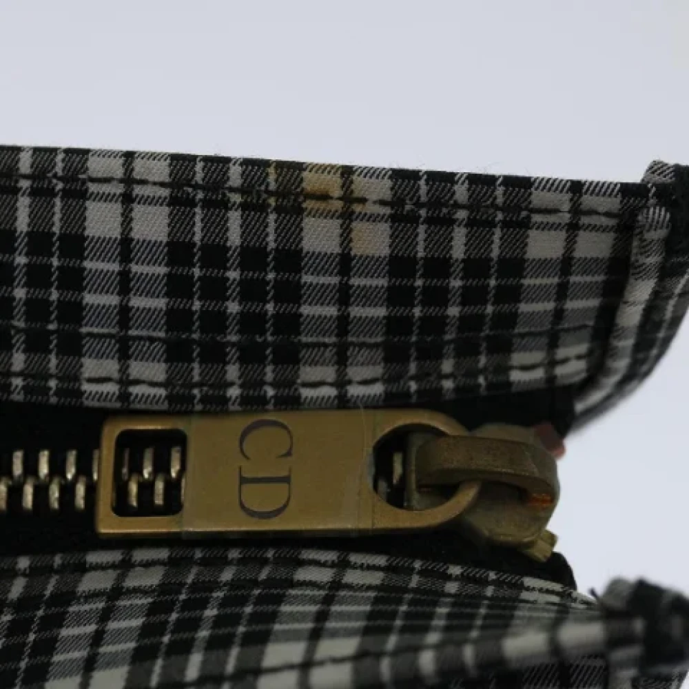 Dior Vintage Pre-owned Nylon clutches Black Dames