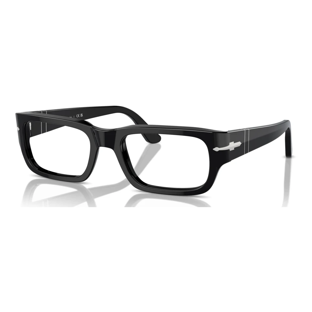 Persol Men's Transparent Man Po3324v 95 Optical Frames Acetate Black Pillow Normal - Image 2