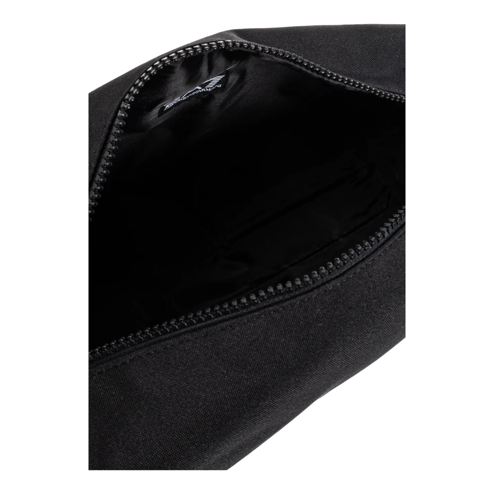 Emporio Armani EA7 Toilettas met bedrukt logo Black Unisex