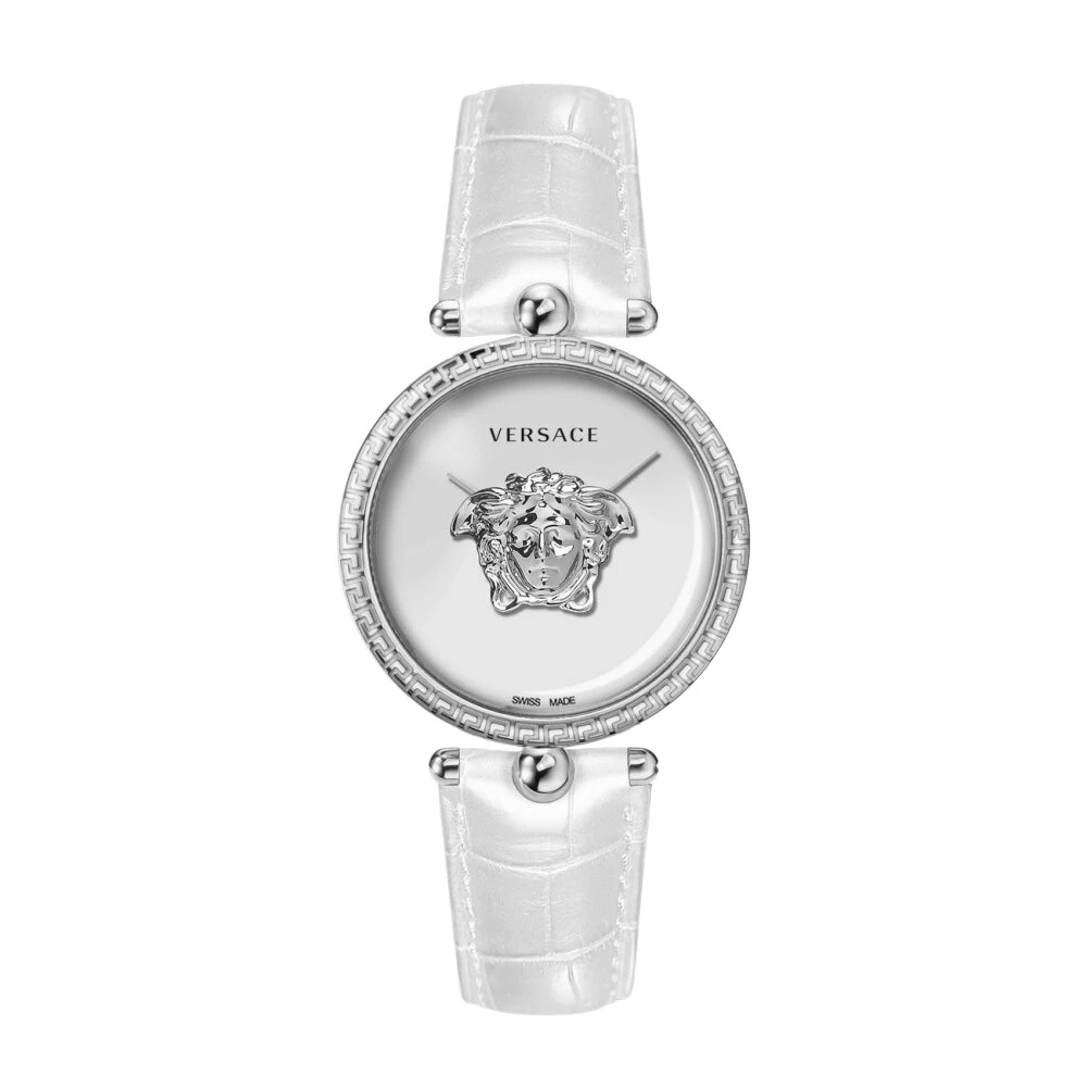 Versace VECO02322 Palazzo silver white Leather Women's Watch NEW - Image 2
