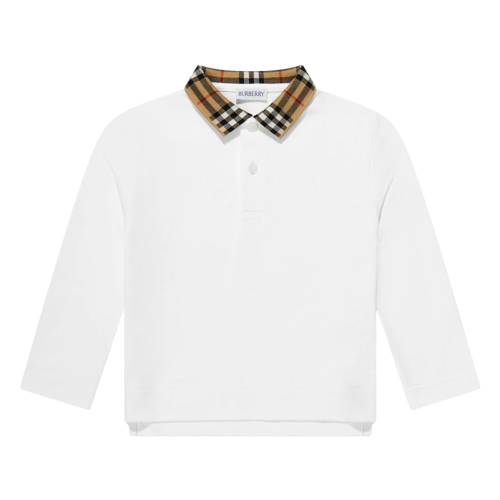 Burberry Men's White Johane Ekd Long Sleeve Polo Shirt