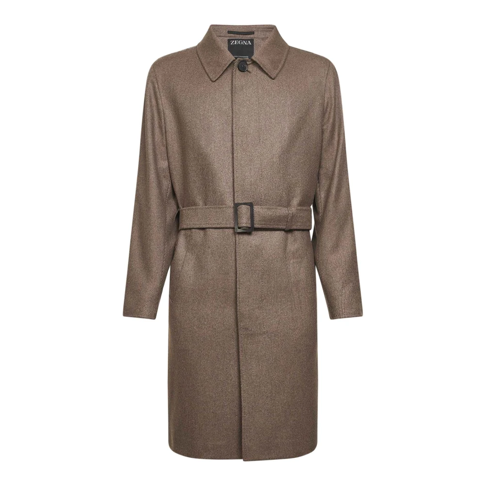 Zegna Men's Brown Oasi Cashmere Coat