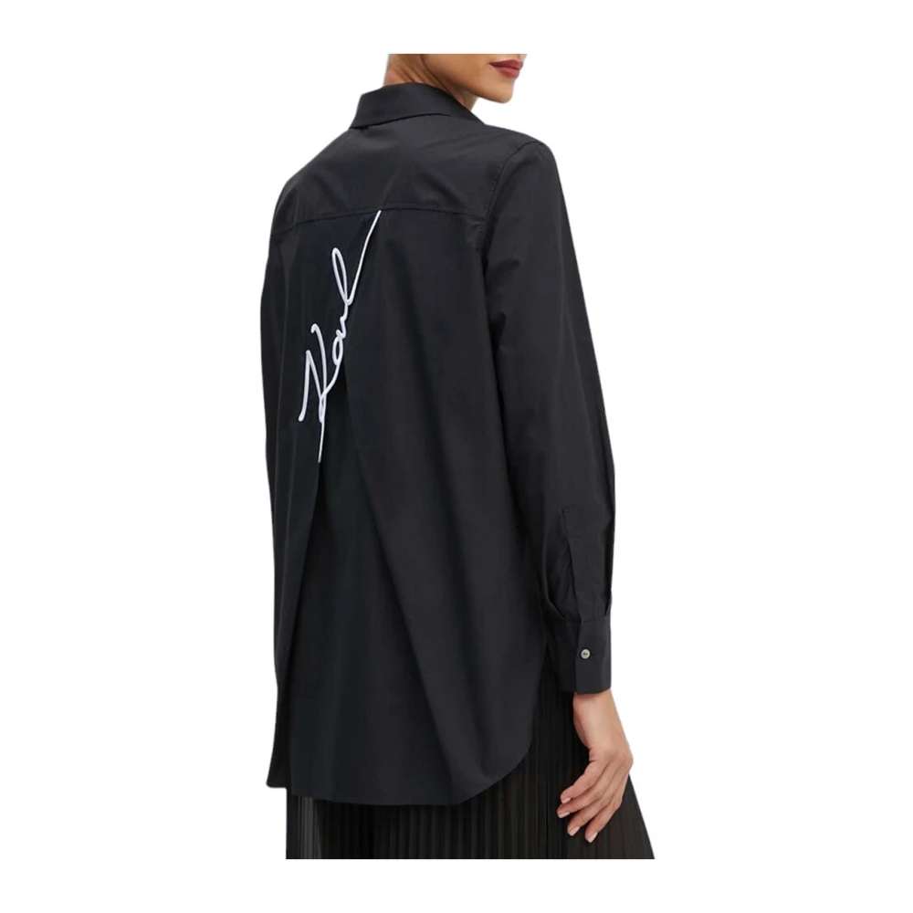 Karl Lagerfeld Shirt handtekening tuniek 08k245w1603 Black Dames