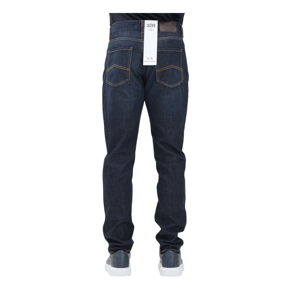 Armani Exchange Slim Fit Denim Jeans voor Mannen Blue Heren