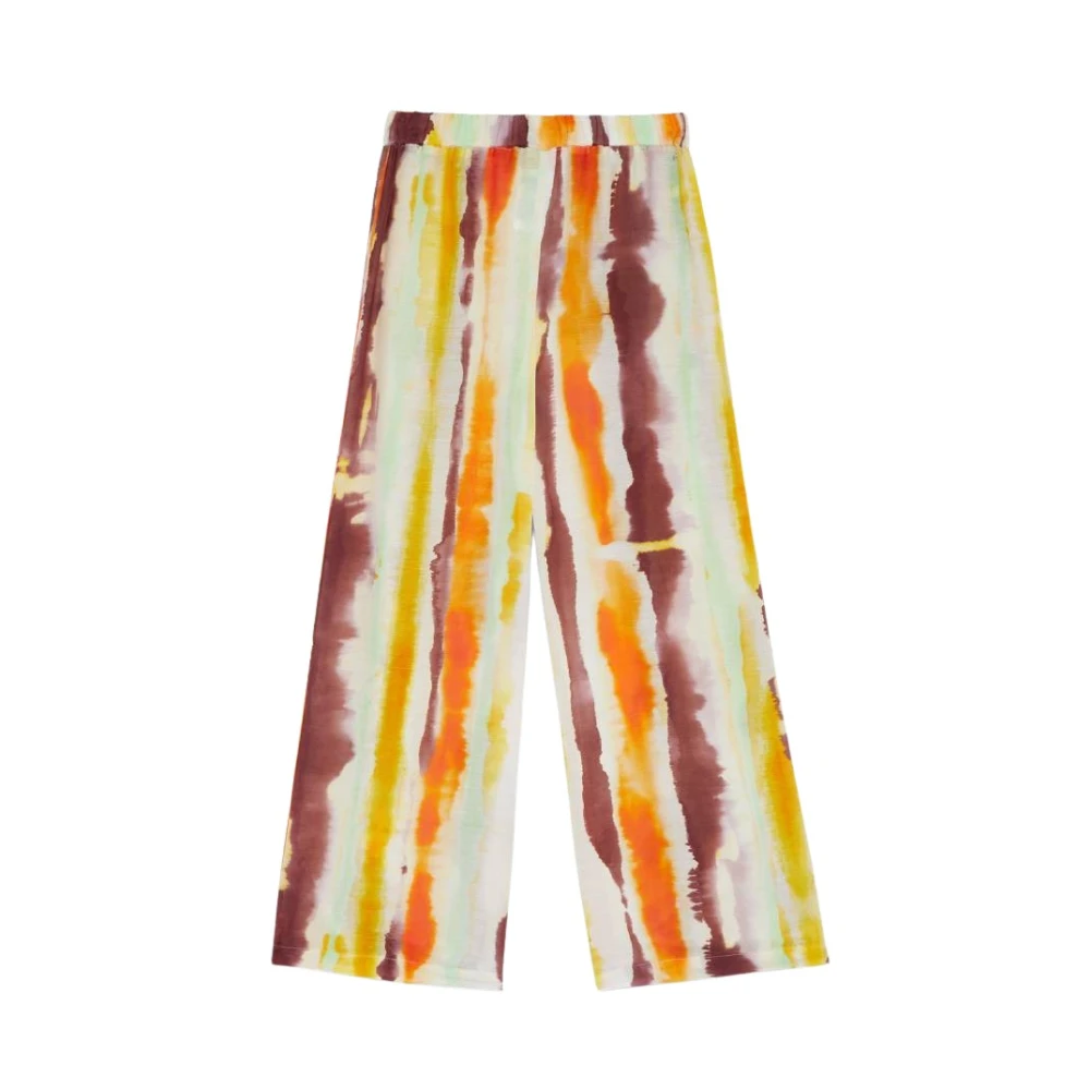Ottod'Ame Linnen Palazzo Broek Multicolor Dames