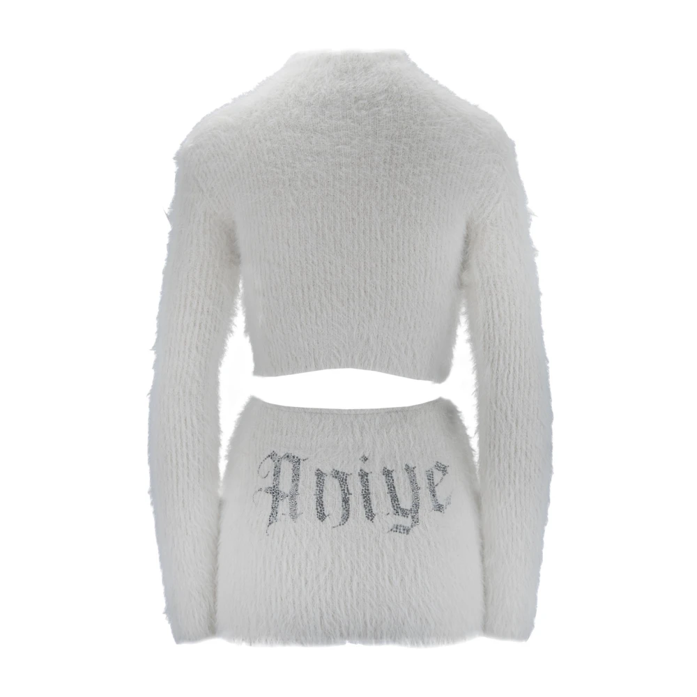 Aniye By Crop Top met Hoge Hals en Minirok Set Gray Dames