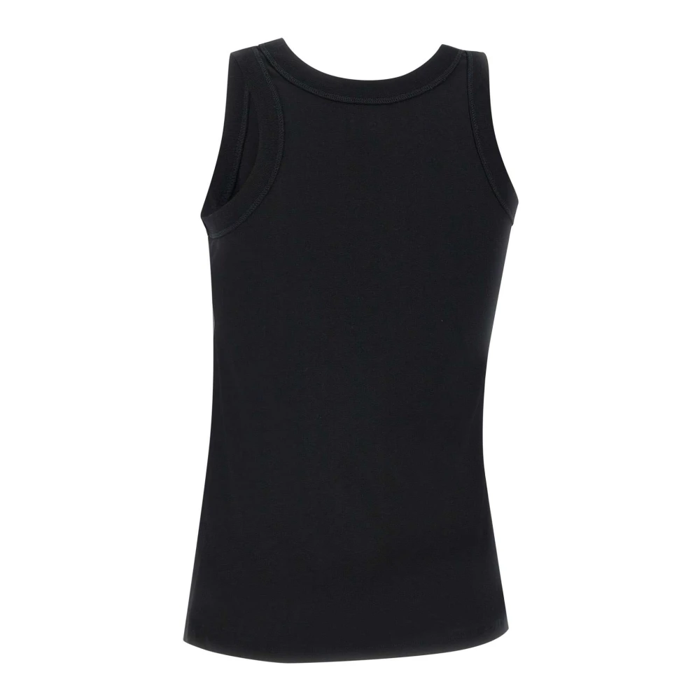 Loulou Studio Zwarte Pose Top van Supima-katoen Black Dames