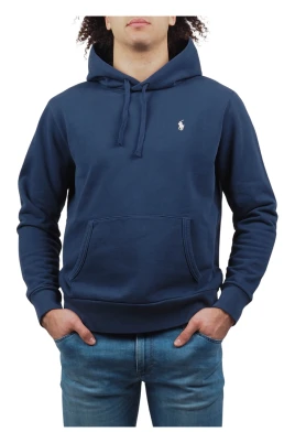 Blå Hoodie Tröja